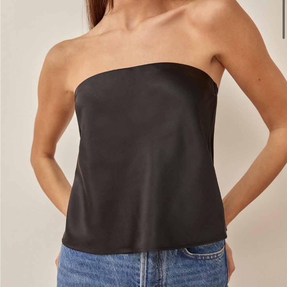 Reformation Silk Black Tube Top - NEVER USED